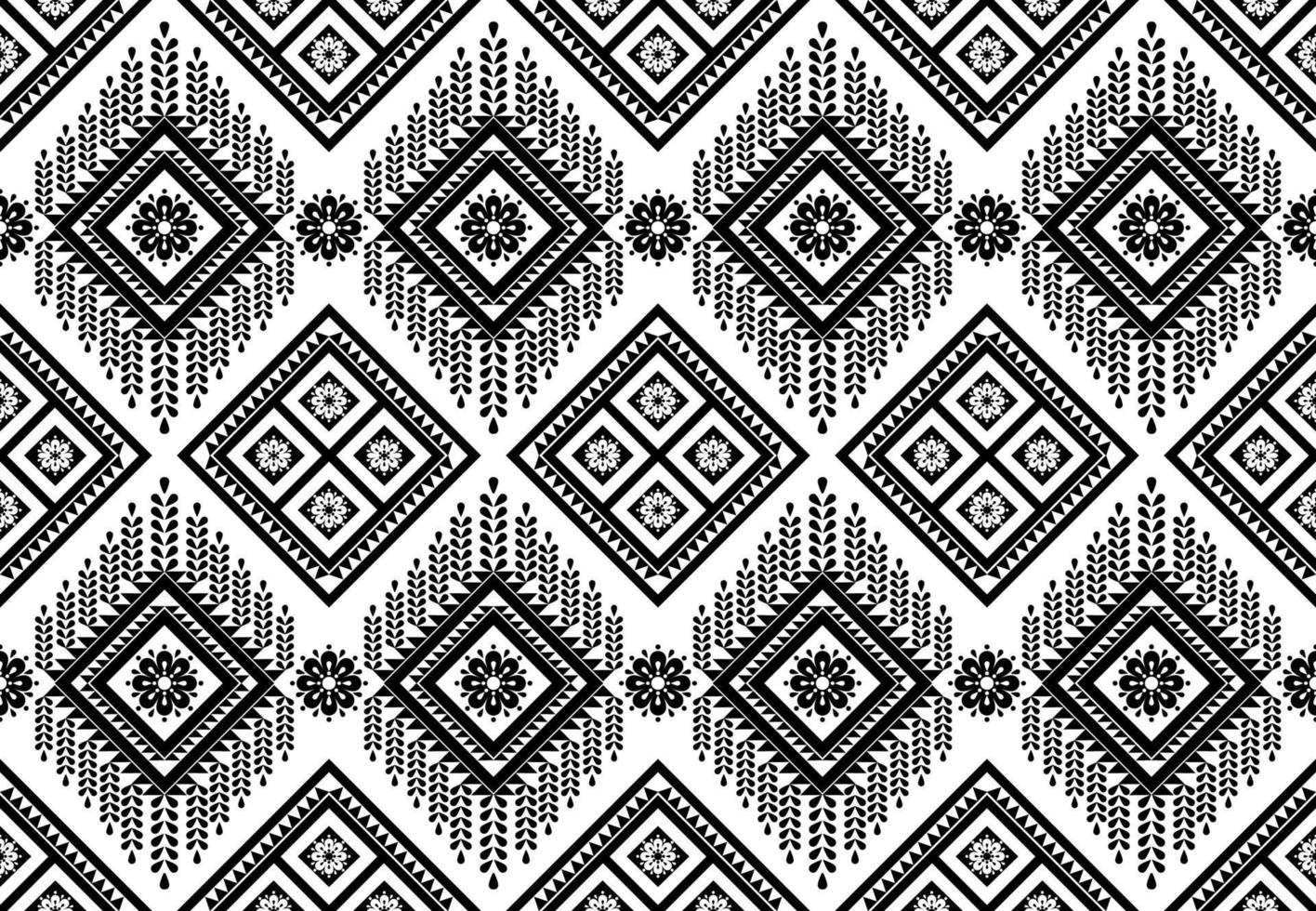 Ethnic geometric seamless pattern. Native traditional. Flower decoration. Design for background,carpet,wallpaper,clothing,wrapping,batic,fabric,vector illustraion.embroidery style. vector