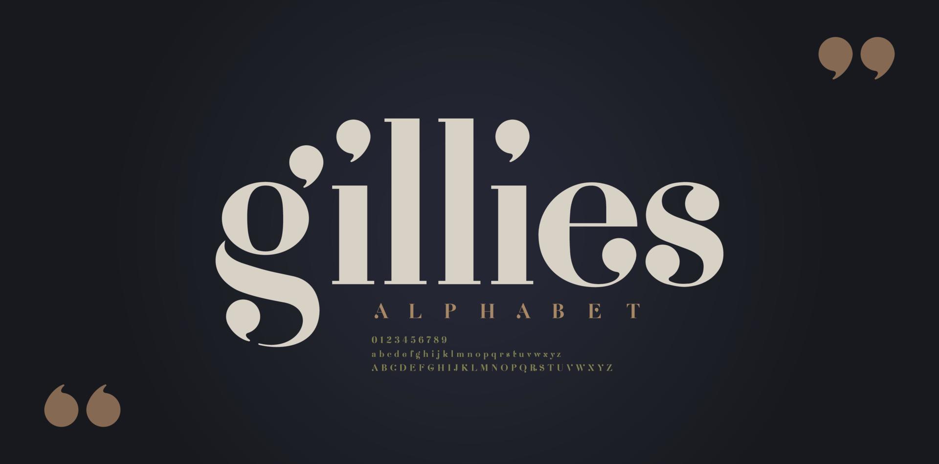 Elegant alphabet letters font. Classic Modern Serif Lettering Minimal Fashion Designs. Typography  decoration fonts for branding, wedding, invitations, logos. vector illustration