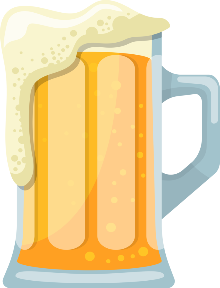 Beer mug and bottle clipart design illustration png