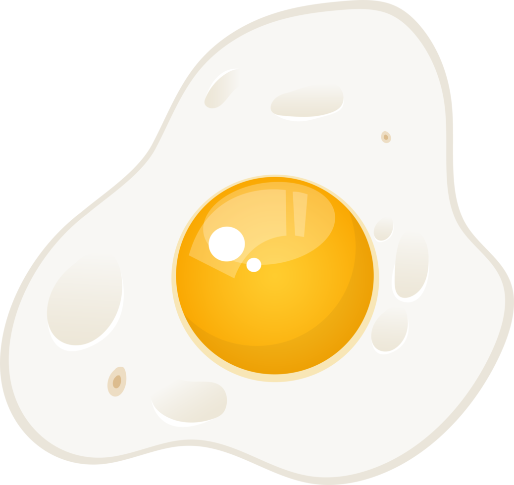 Fried egg in pan clipart design illustration png