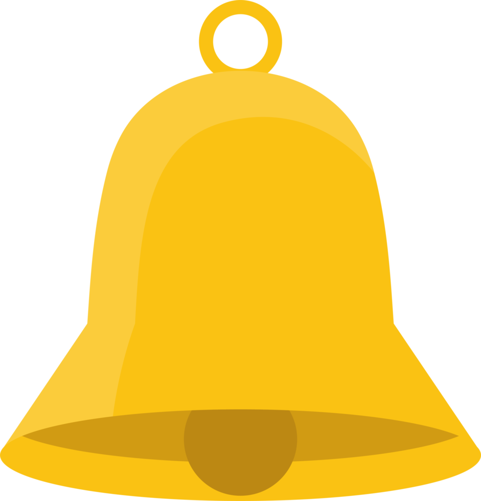 Golden bell clipart design illustration png