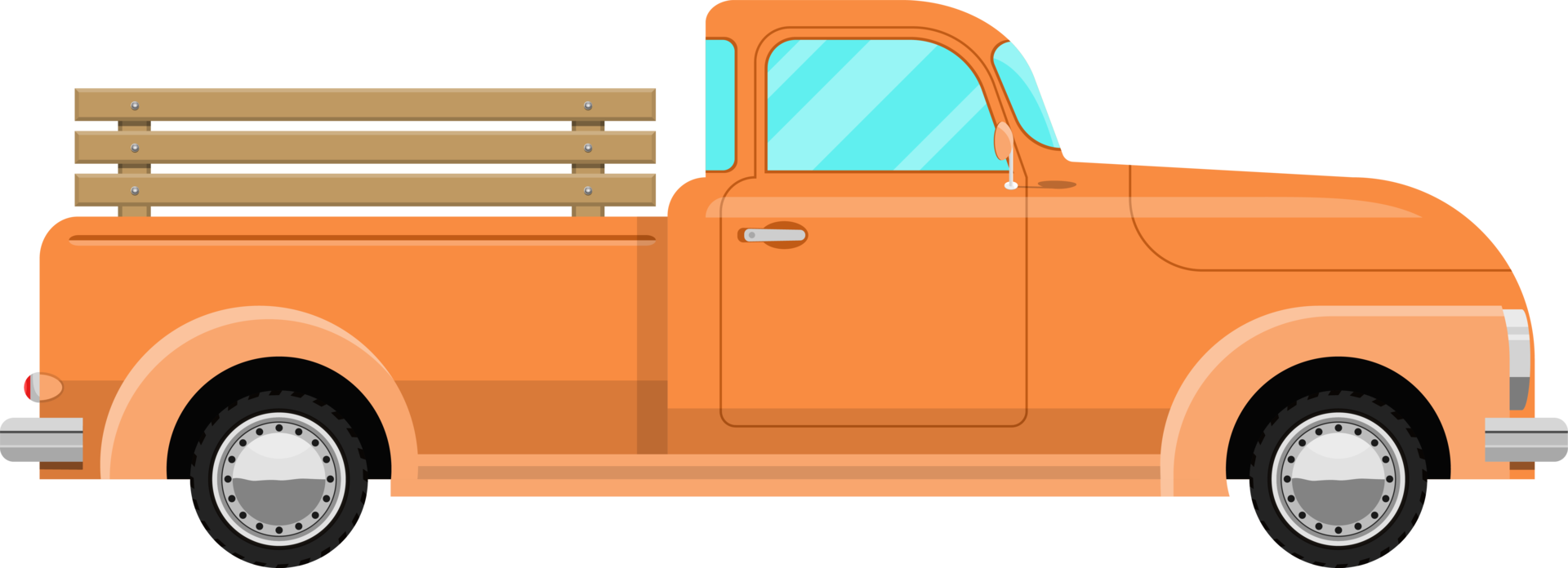 Retro pickup clipart design illustration png