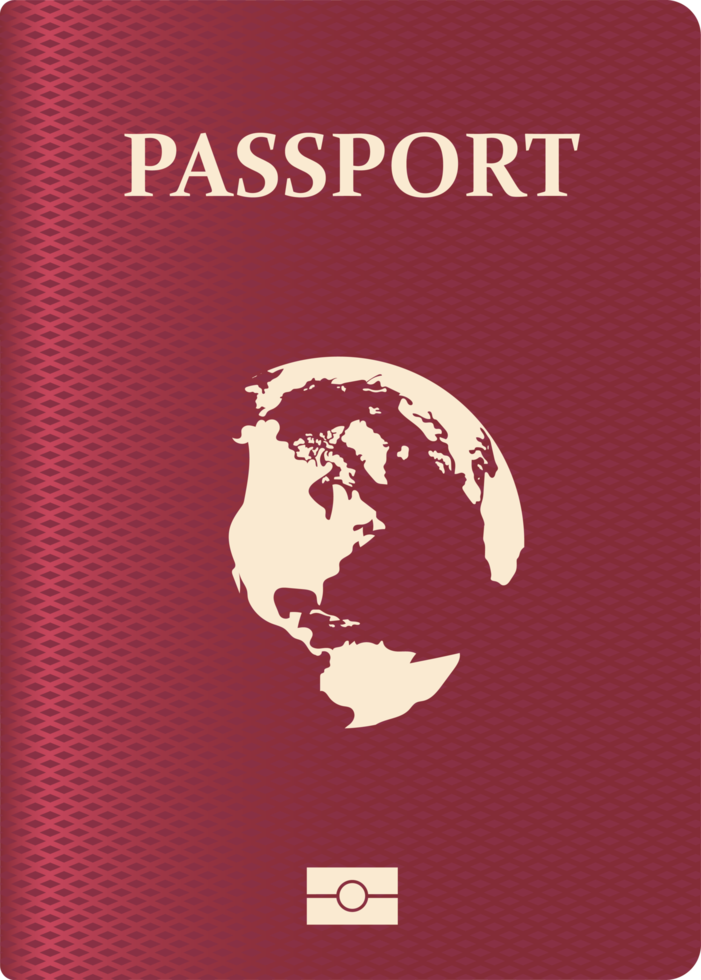 ilustração de design de clipart de passaporte realista png