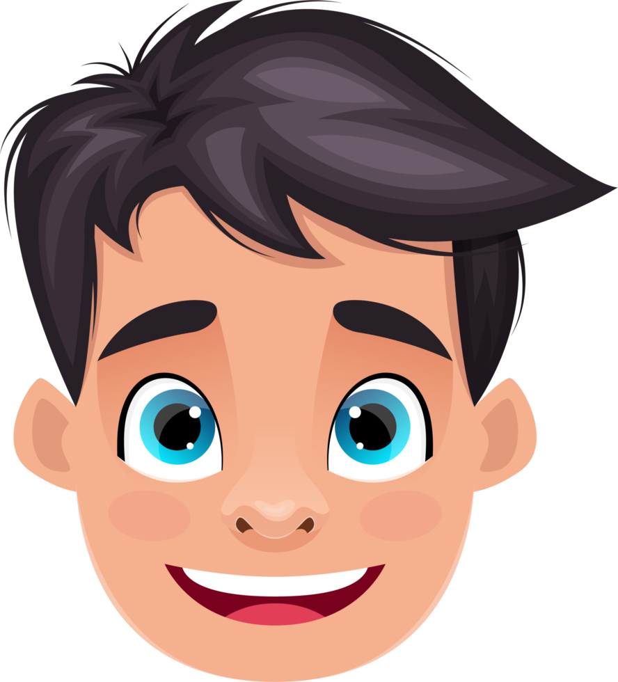 Little kid face expression clipart design illustration png