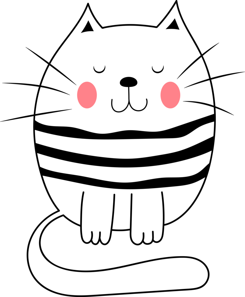 Kitty cat clipart design illustration png