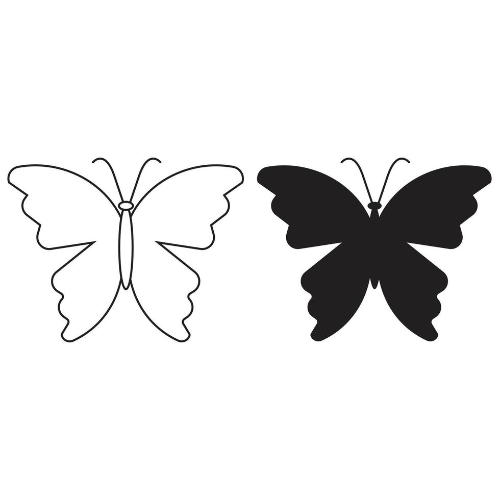butterfly vector illustration on white background.