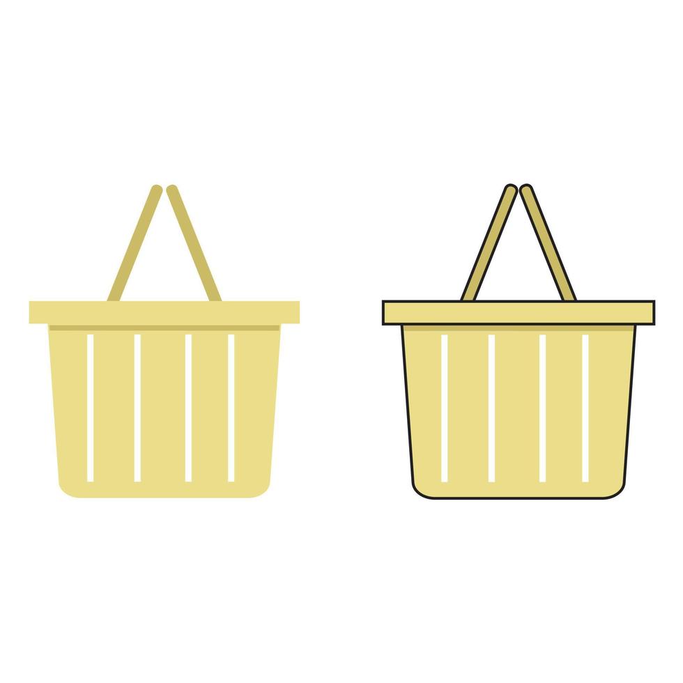 bucket for shopping supermarket icon vector illustration