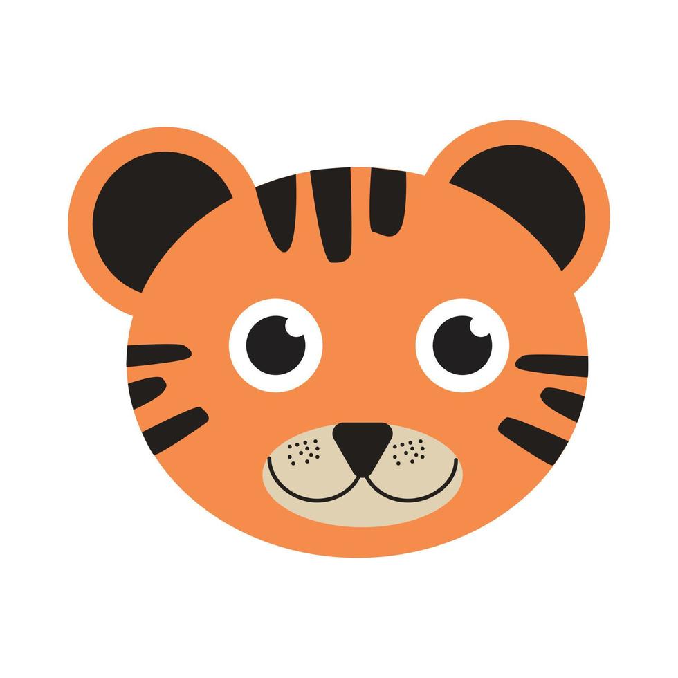 cute tiger animal vector illustration cartoon character