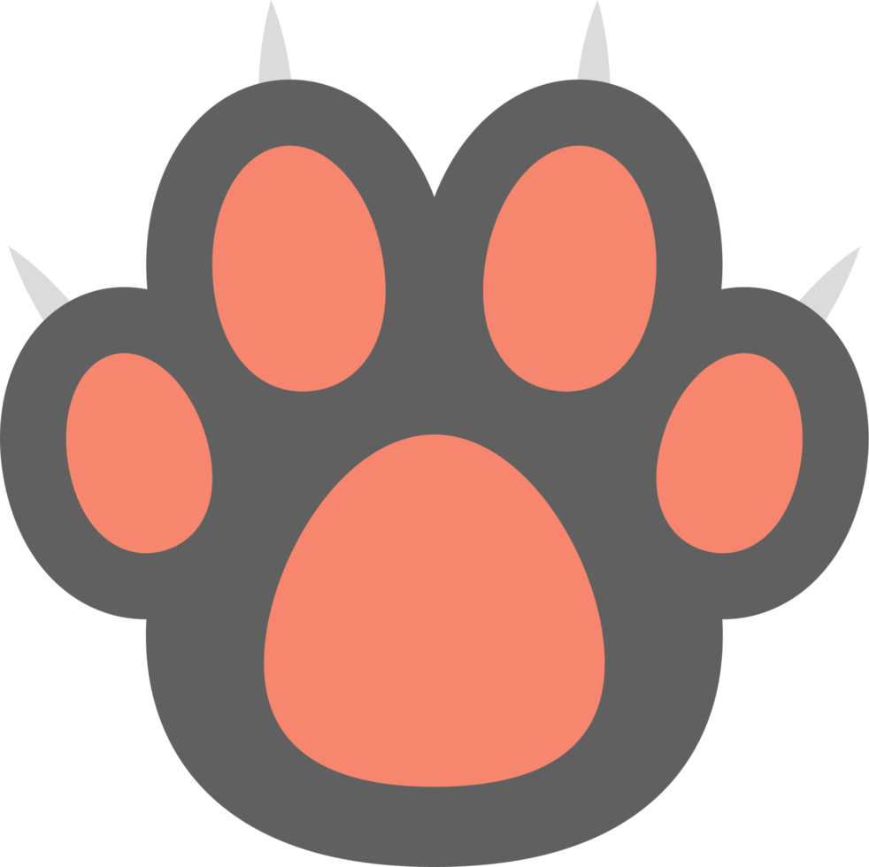 Cat paw clipart design illustration png