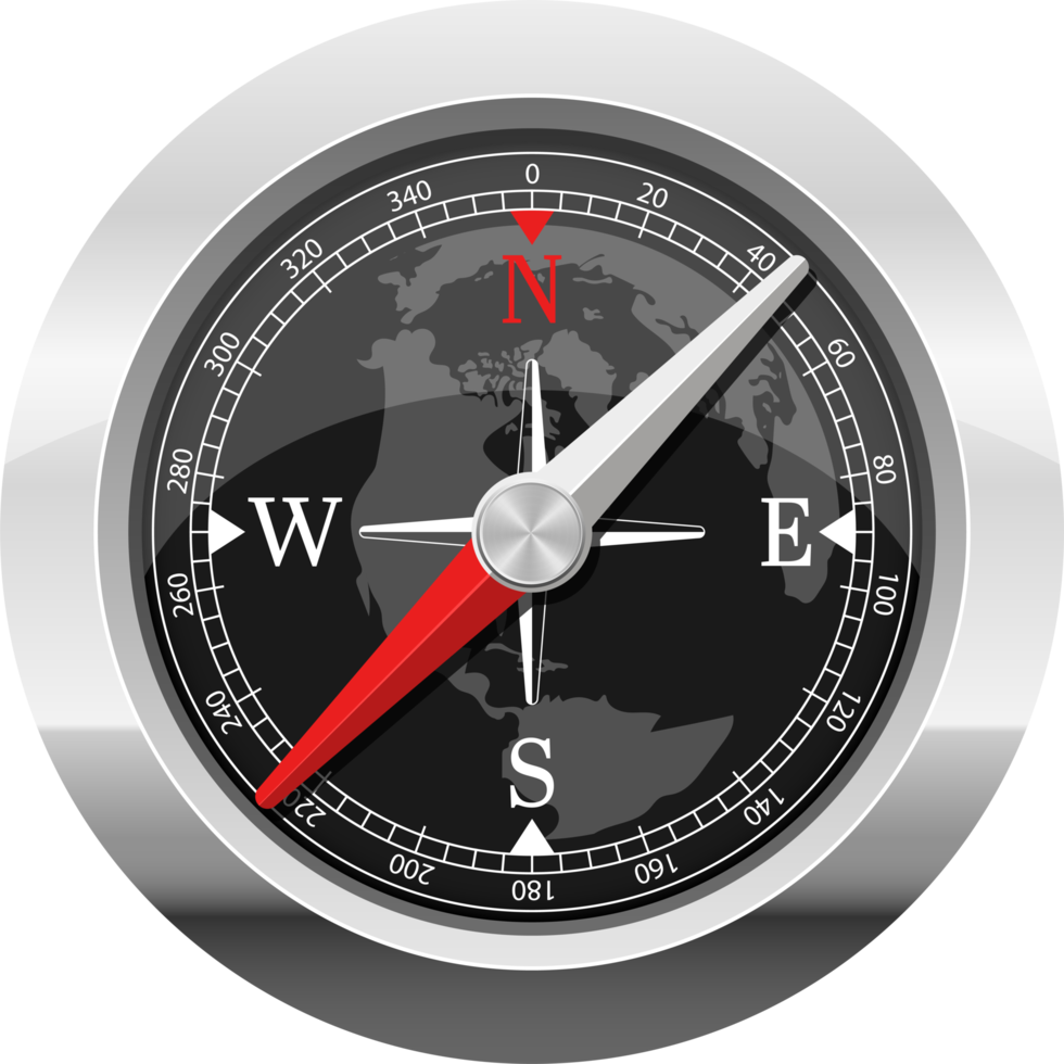 Magnetic compass clipart design illustration png