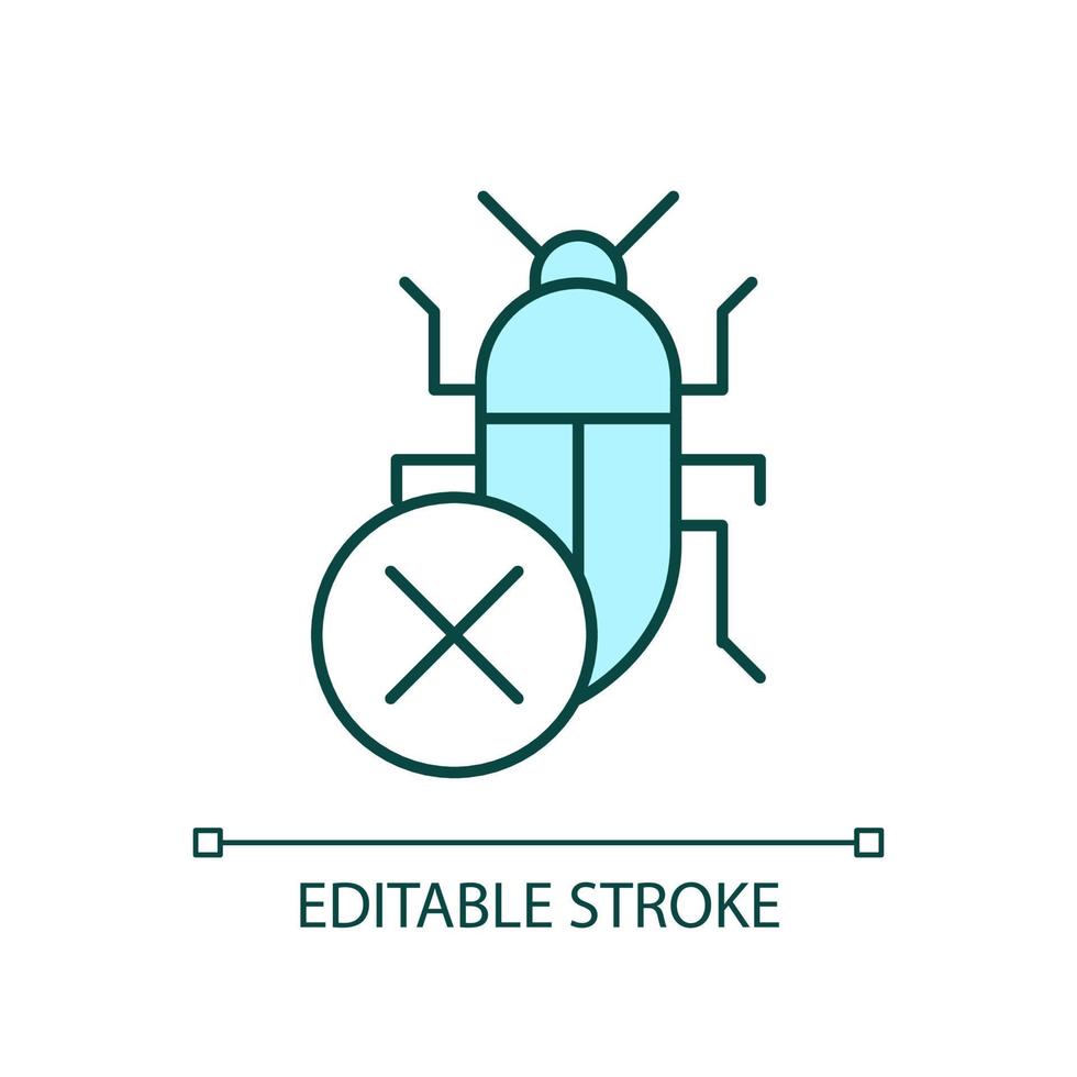 Combat insects RGB color icon. Pests control. Struggle and eliminate bugs. Repellent and insecticide. Isolated vector illustration. Simple filled line drawing. Editable stroke