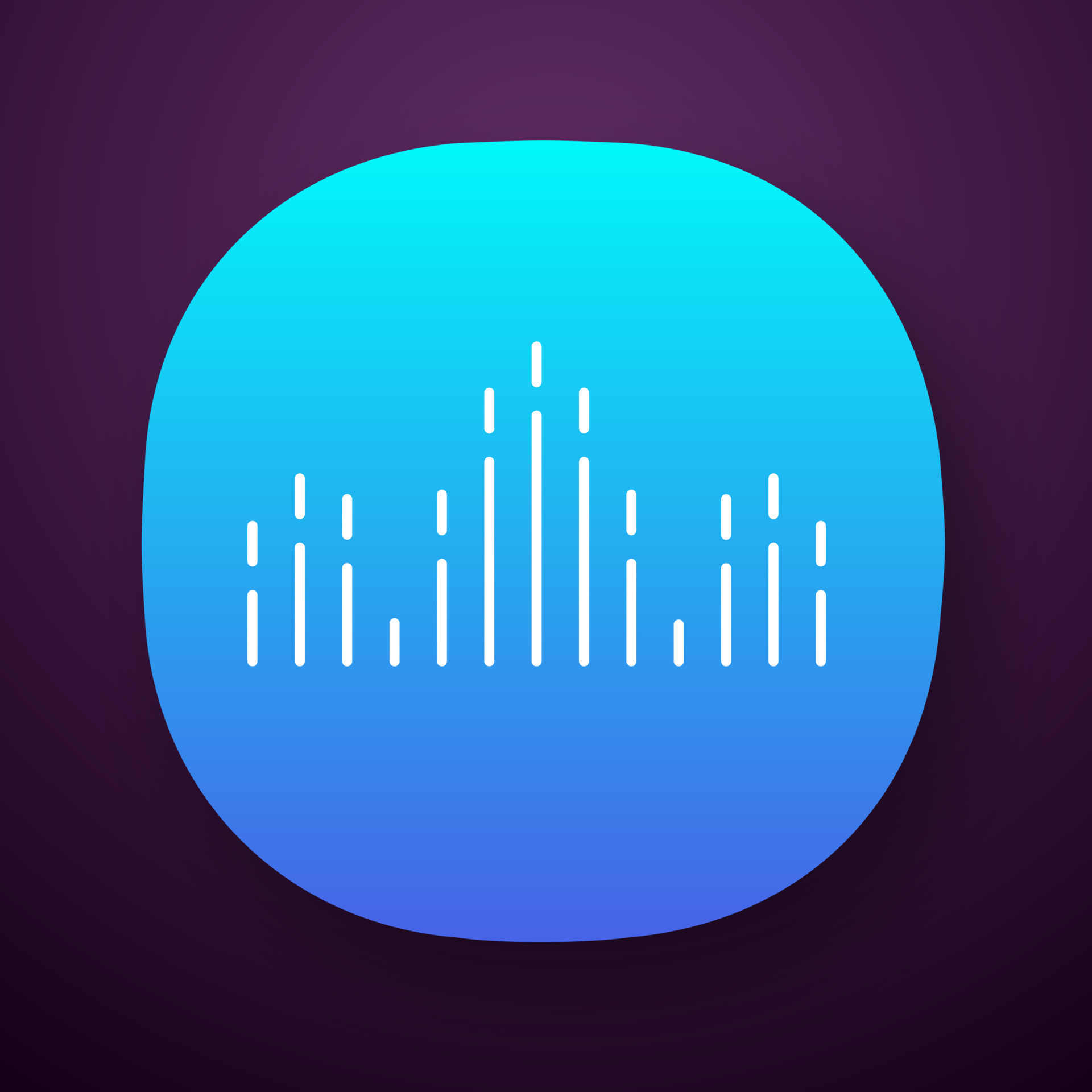 icono de la aplicación dj soundwave. audio, onda de sonido. ritmo de la