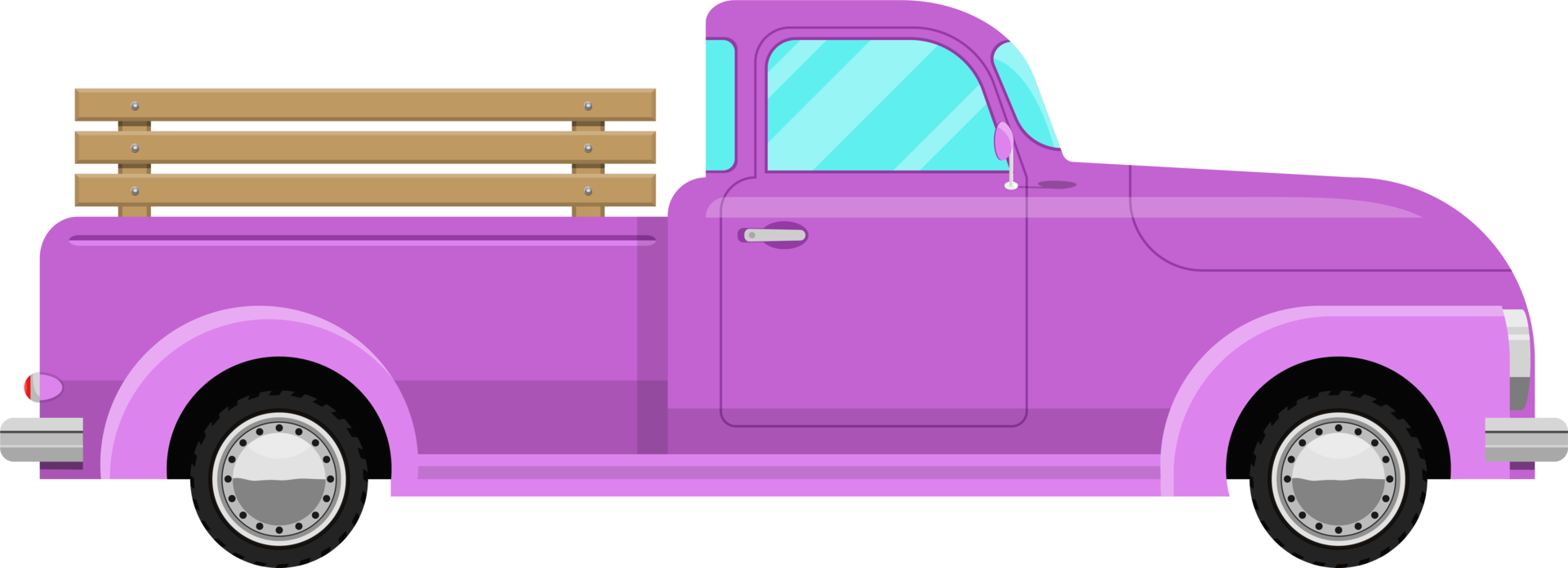 Retro pickup clipart design illustration png