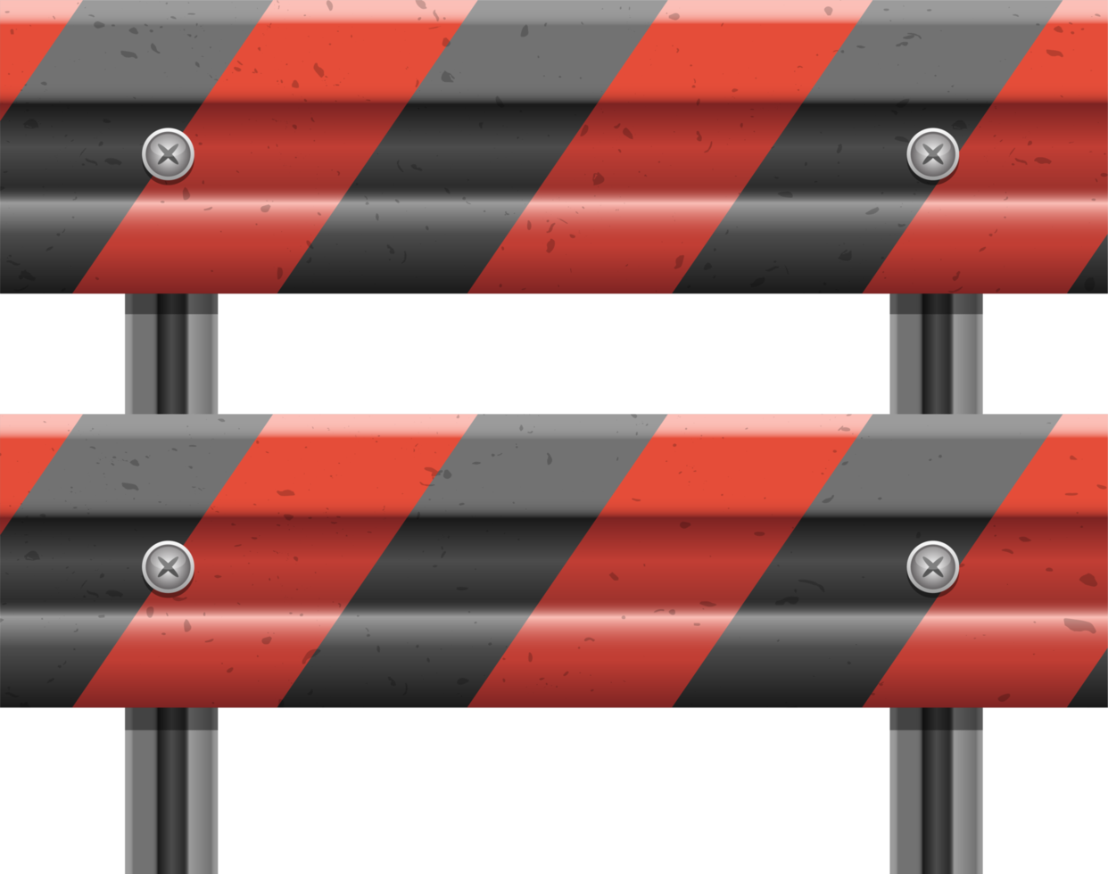 Ilustración de diseño de imágenes prediseñadas de valla de barrera de carretera metálica png