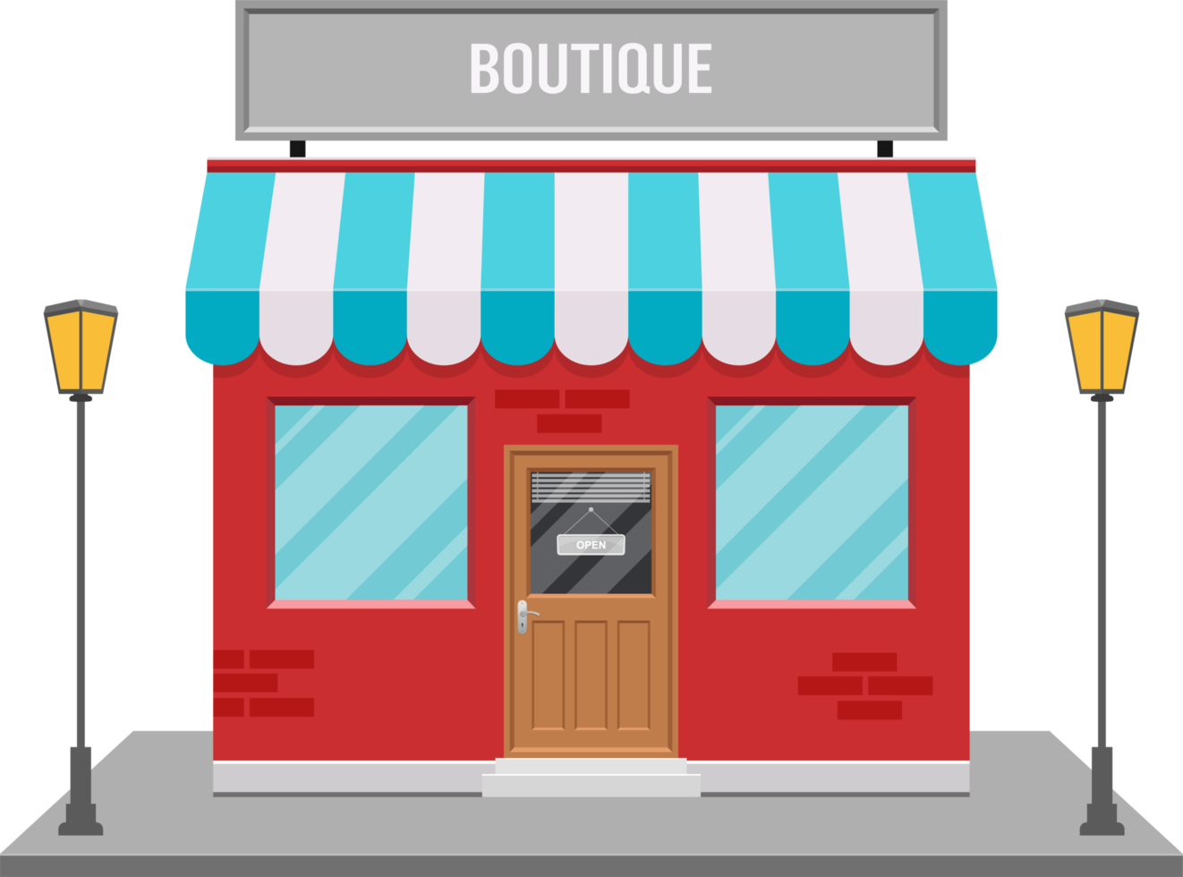 Storefront clipart design illustration png