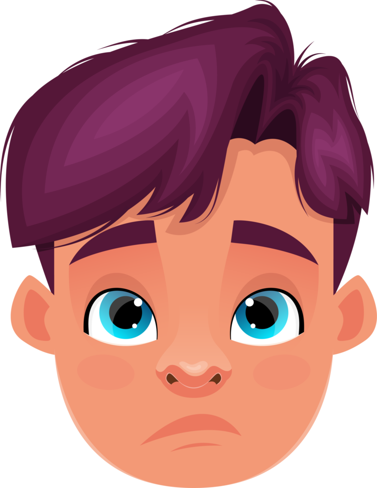 Little kid face expression clipart design illustration png