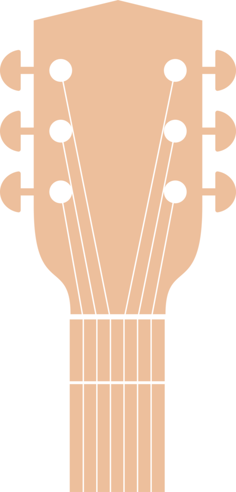 Guitar head clipart design illustration png