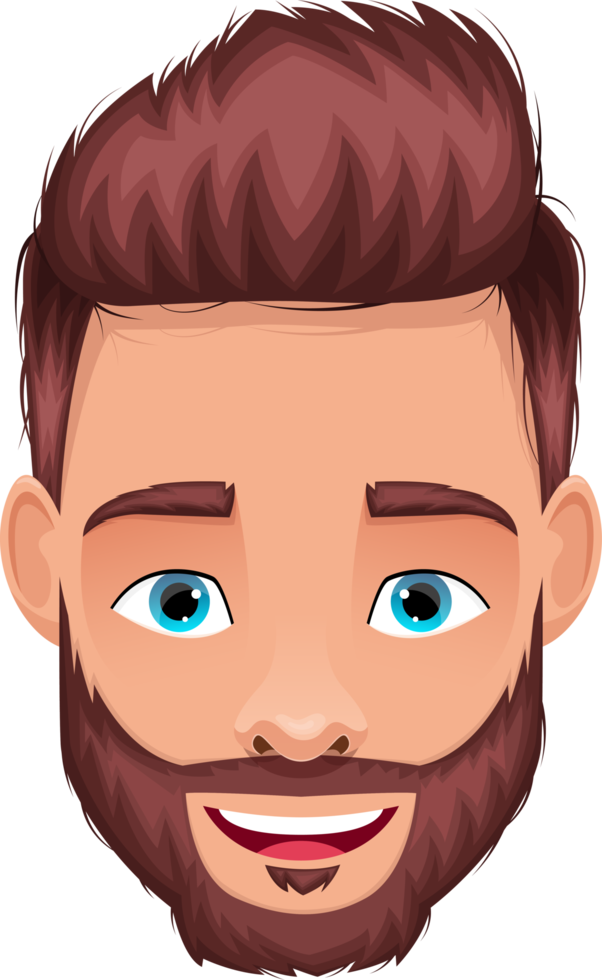 Man face clipart design illustration png