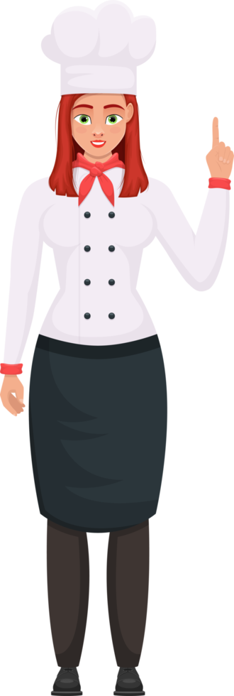 Chef woman clipart design illustration png