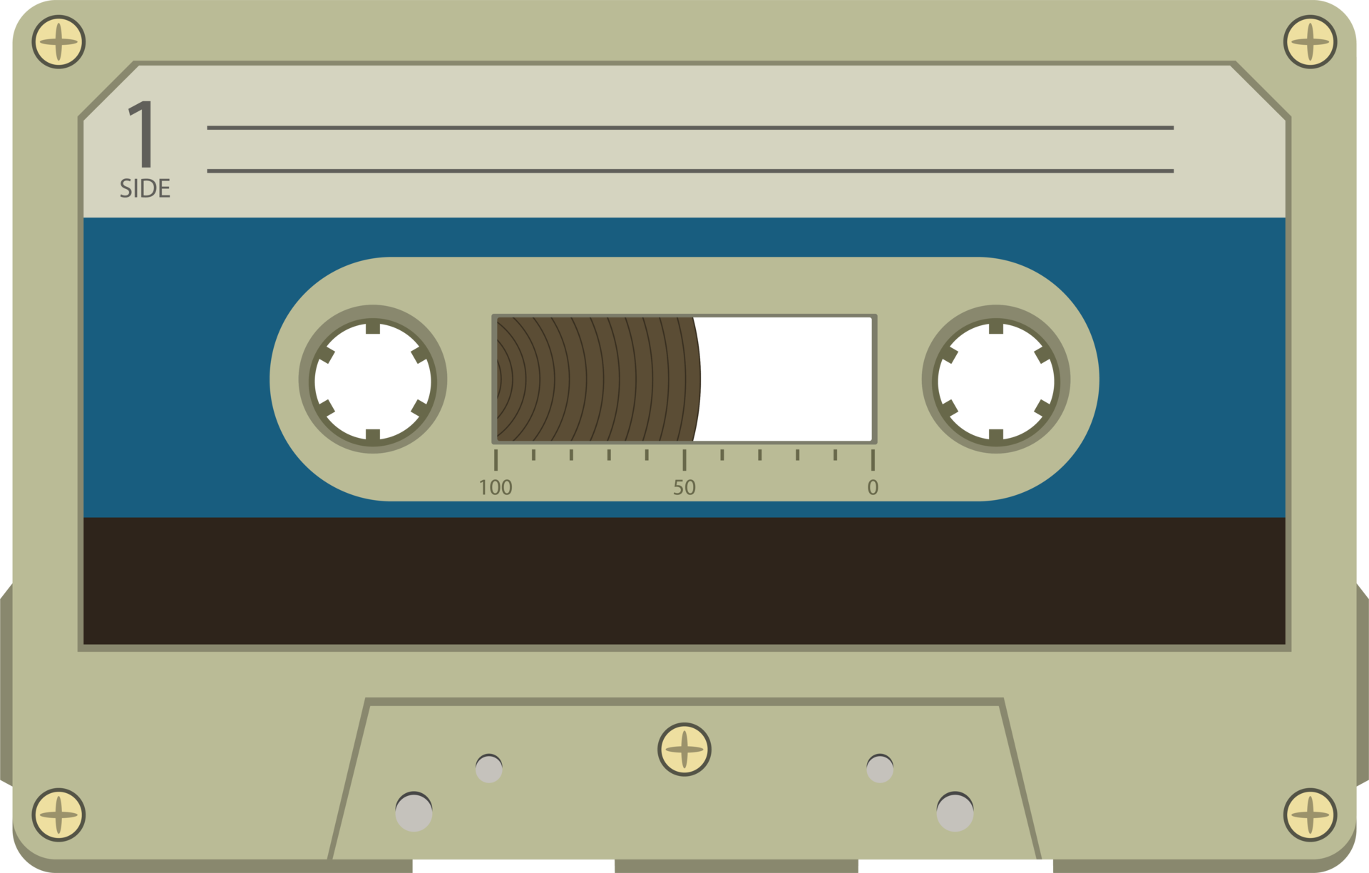 Audio cassette tape clipart design illustration 9342585 PNG