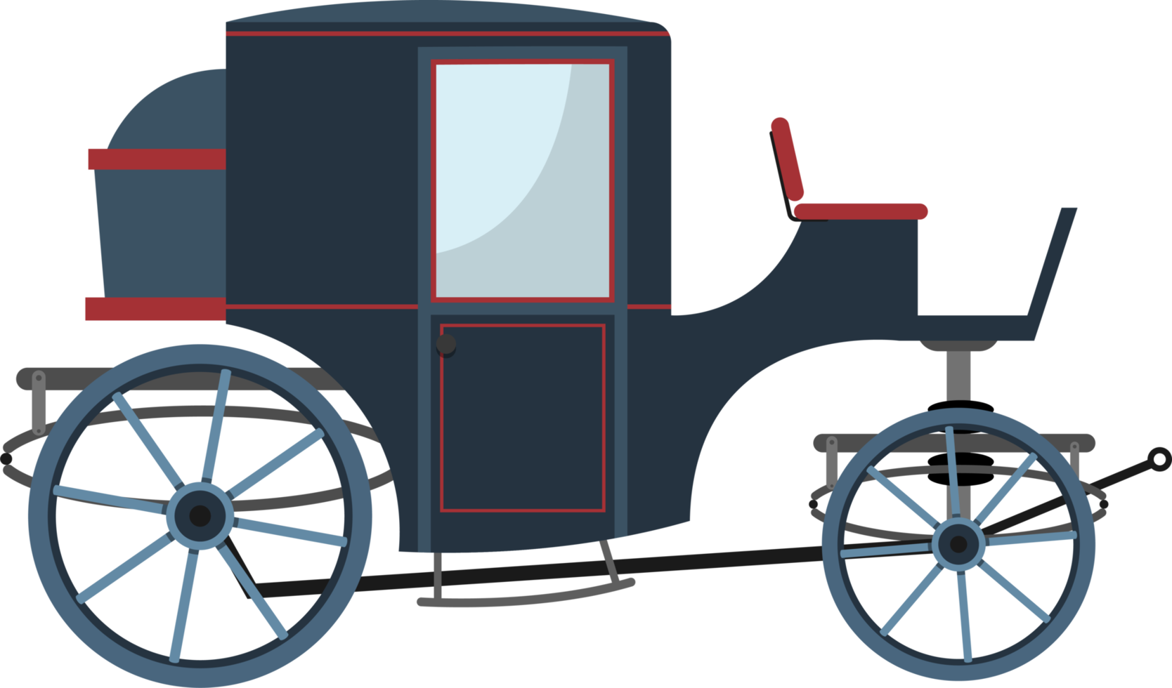 Retro carriage clipart design illustration png