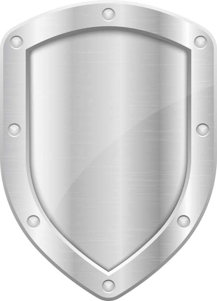 Protection metallic shield clipart design illustration png