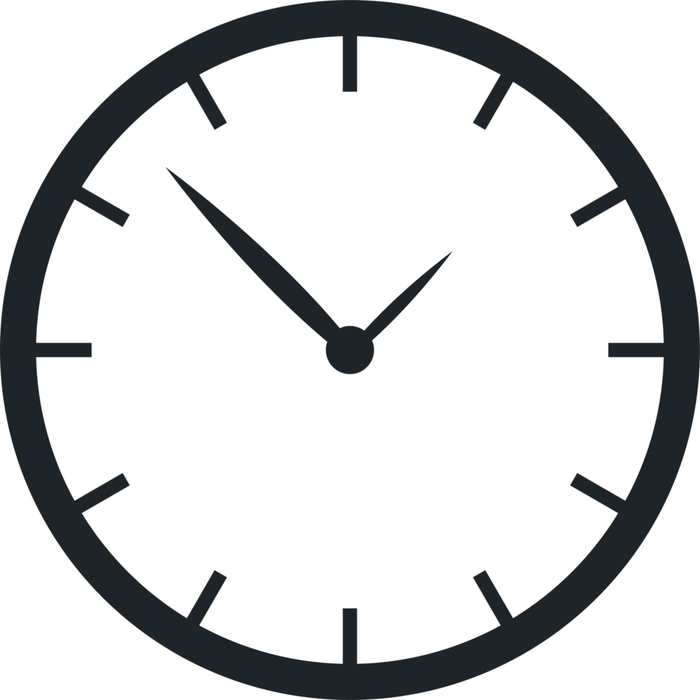 Clock icon clipart design illustration png