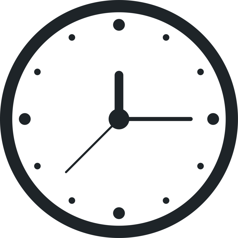 Clock icon clipart design illustration png