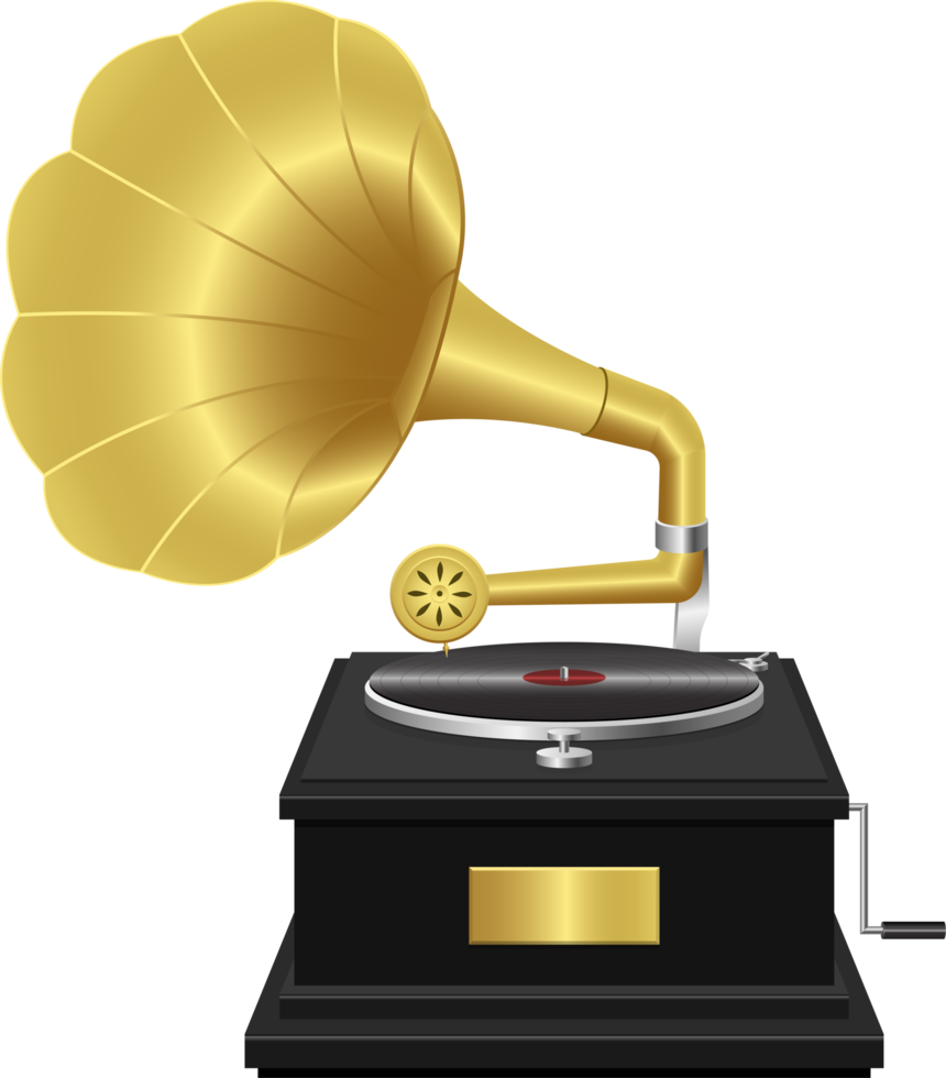 Realistic gramophone vector design illustration png