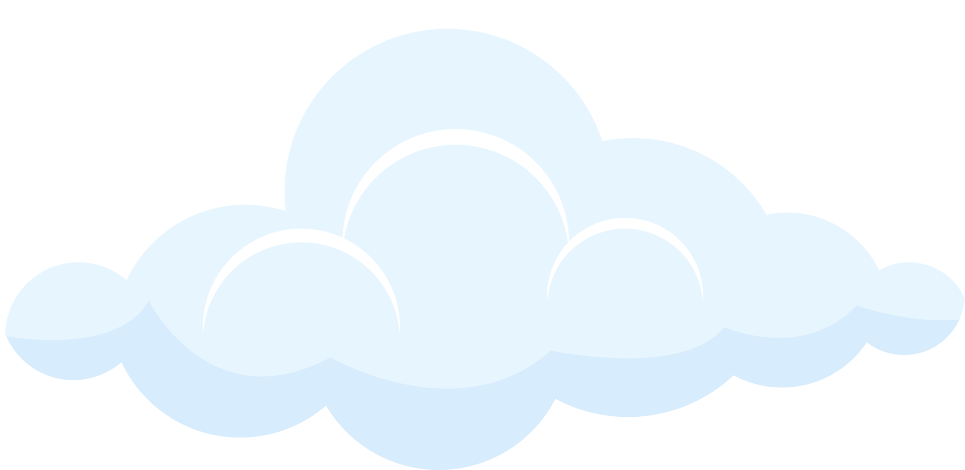 White cloud clipart design illustration png