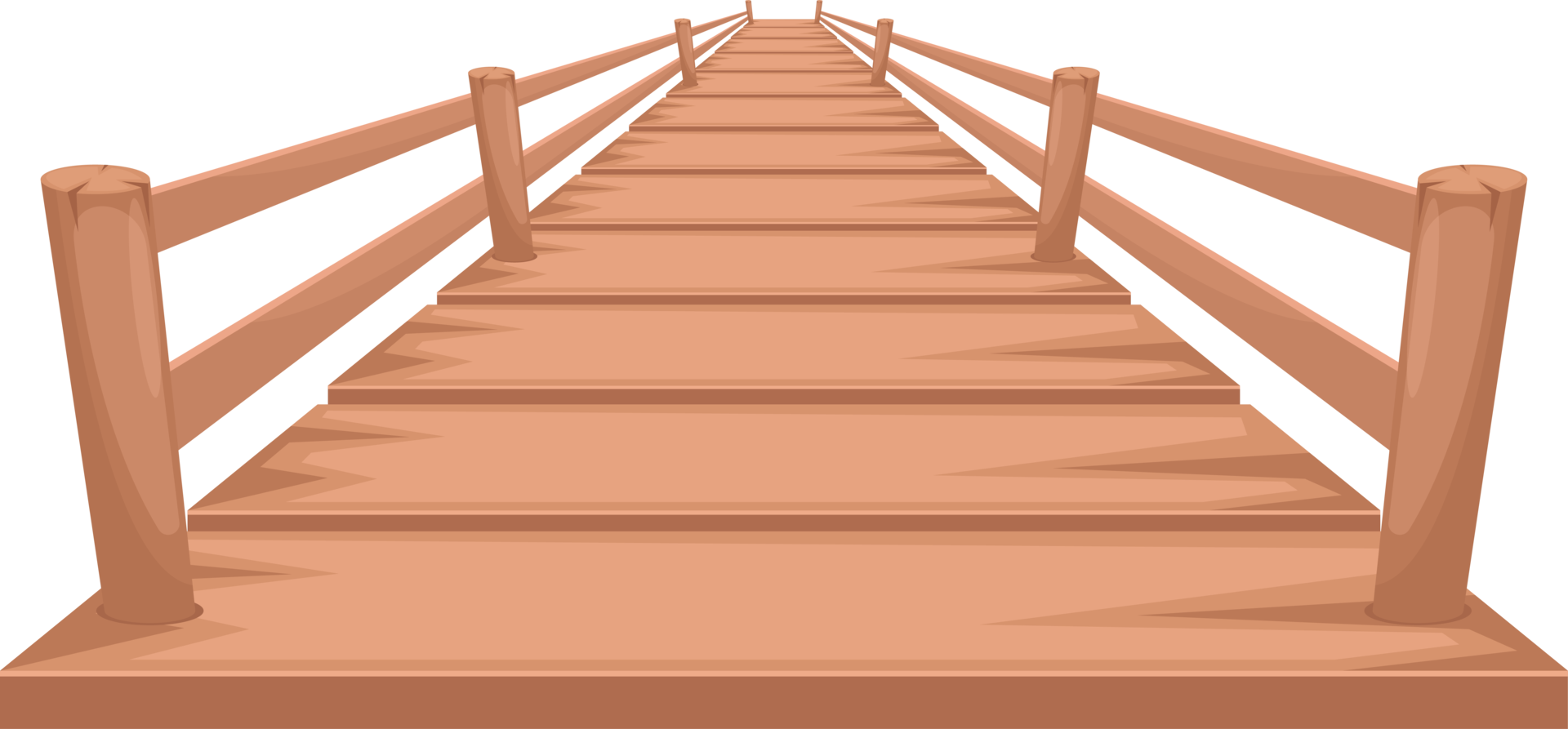 Ilustración de diseño de imágenes prediseñadas de puente de madera png