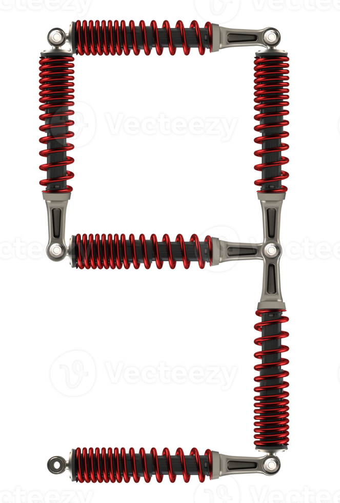 3D rendering, The letters from the shock absorber png