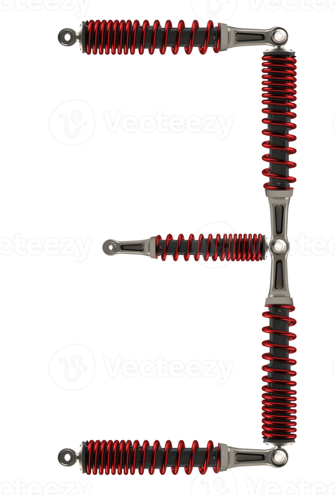 Representación 3d, las letras del amortiguador png