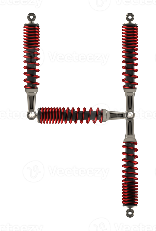 renderização 3D, as letras do amortecedor png