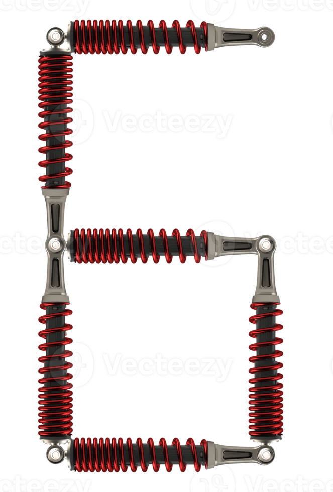 Representación 3d, las letras del amortiguador png