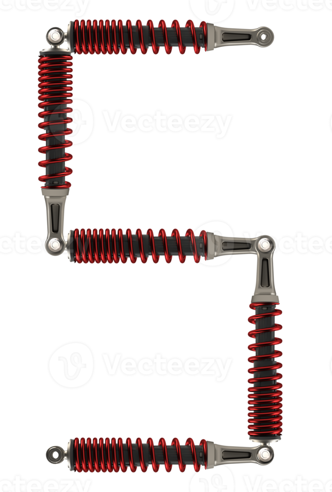 3D-rendering, de letters van de schokdemper png