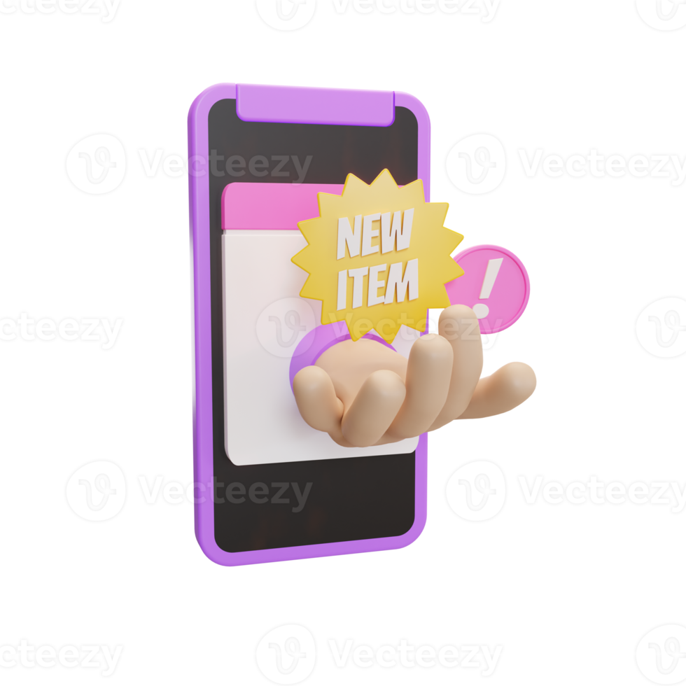 new item online shop illustration 3d png