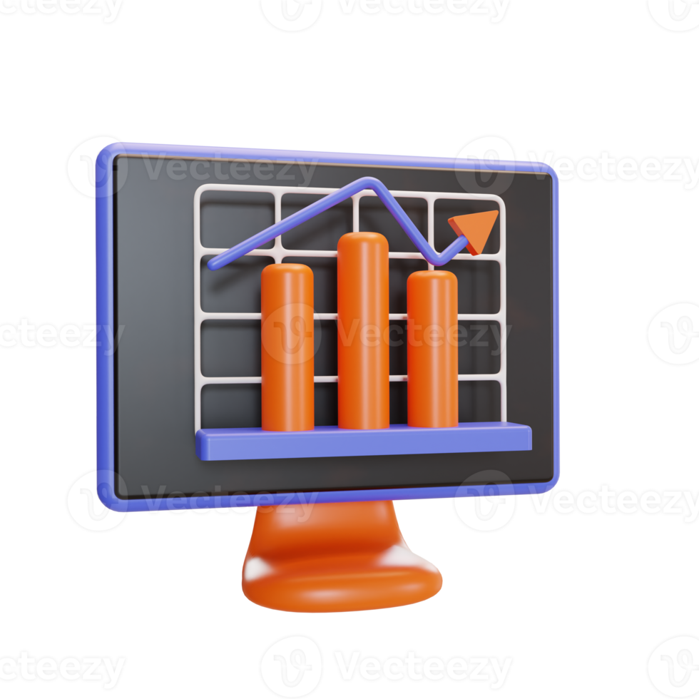 illustrazione di analisi grafica 3d png