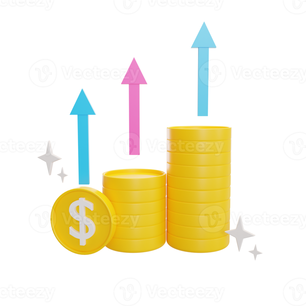 profit business illustration 3d png