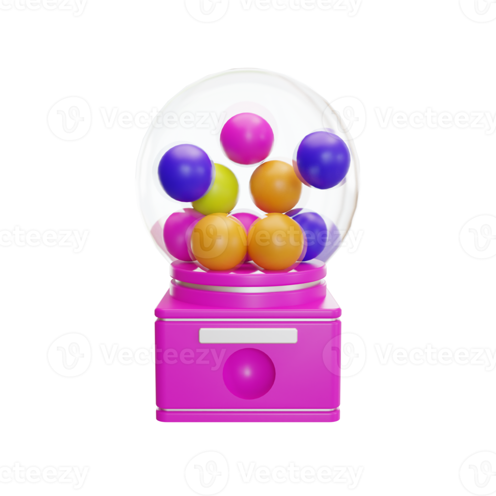 candy machine illustration 3d png