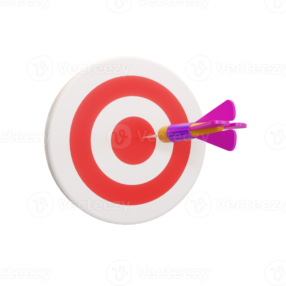 dart board illustration 3d png