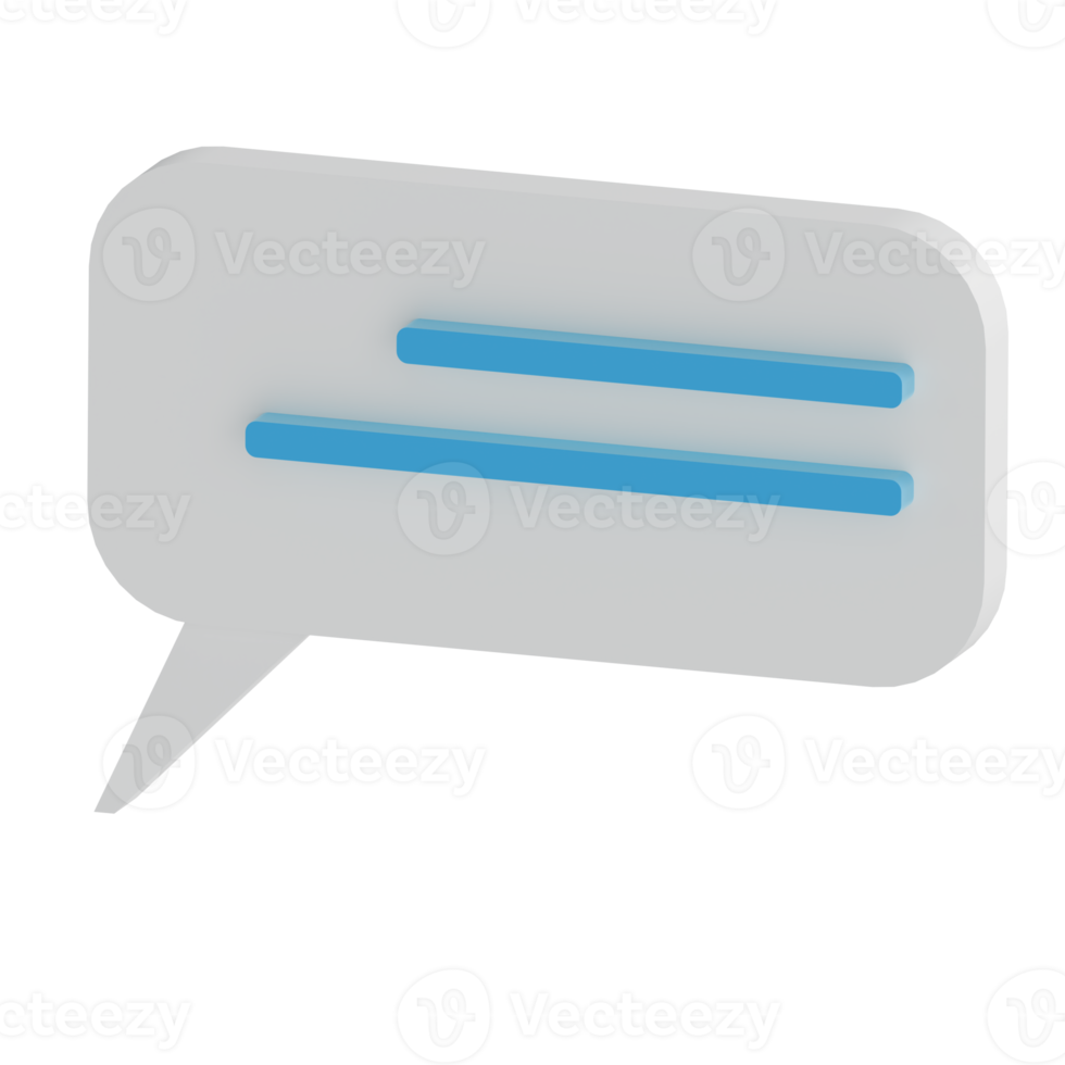 Dialog, chat speech bubble.  3D speech bubble talking box, chatting box, message dialog balloon png