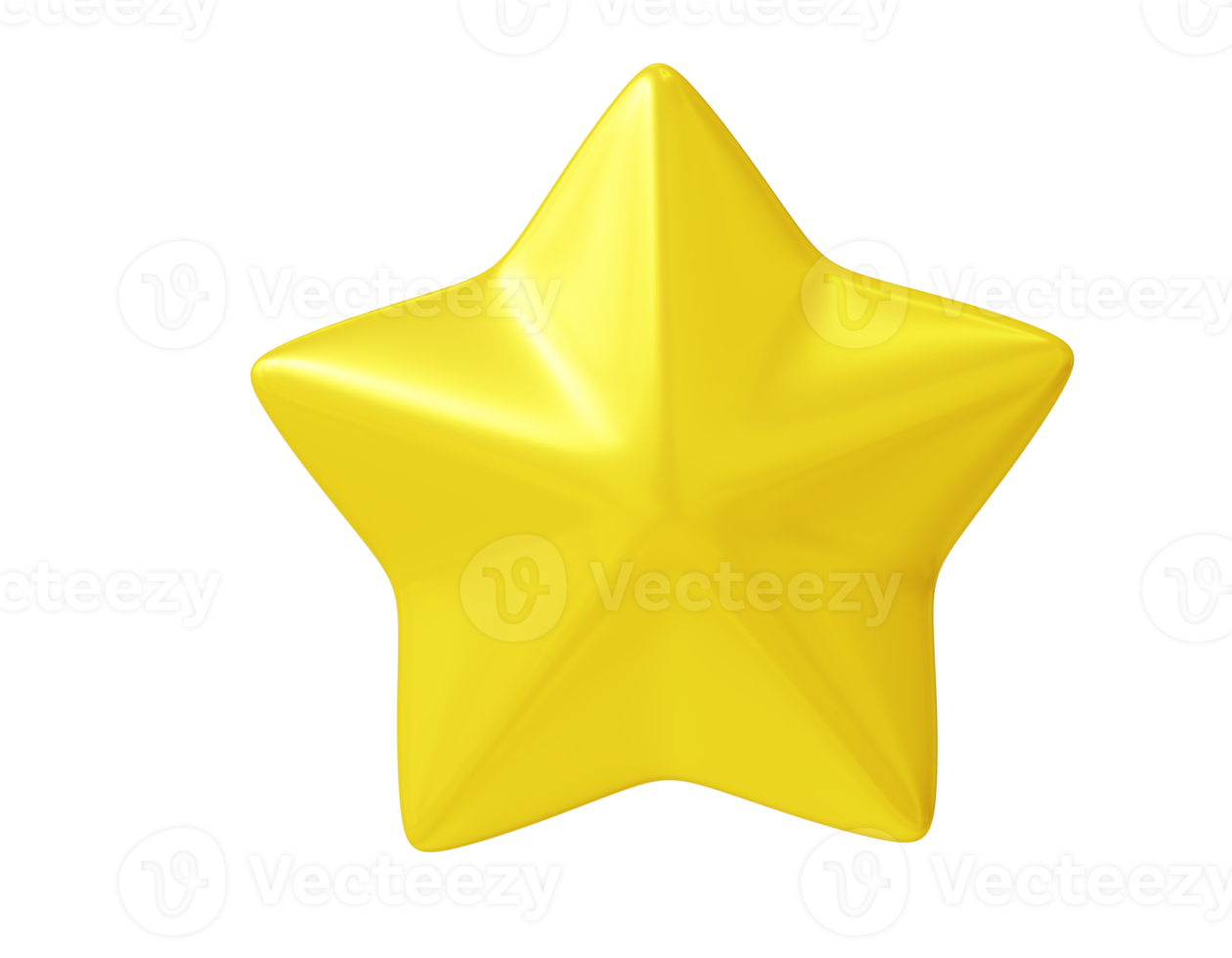 3d render star icon icon design for game, ui, banner, design for app, interface, game development. Cartoon isolated on white png