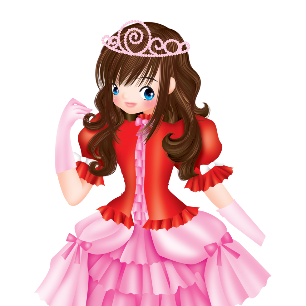 principessa bella regina download gratuito illustrazione clipart kawaii carino anime png