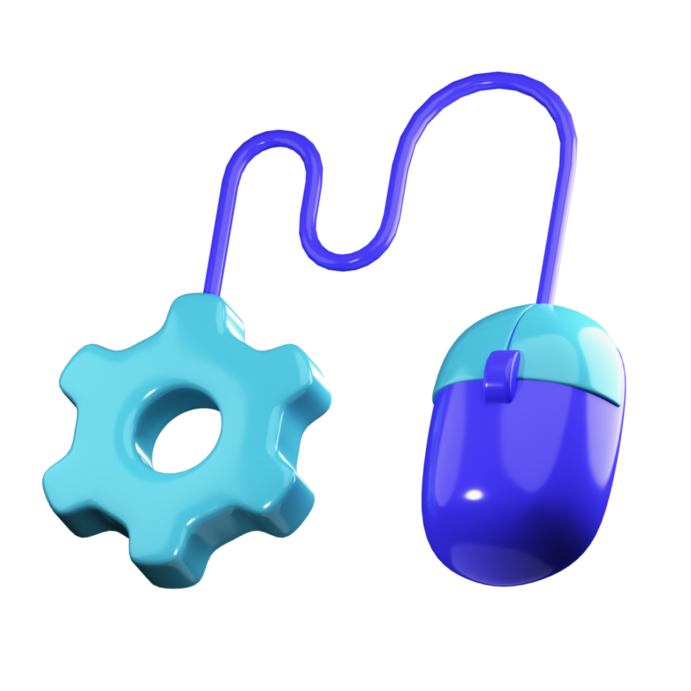 3D Mouse Configuration PNG Illustration
