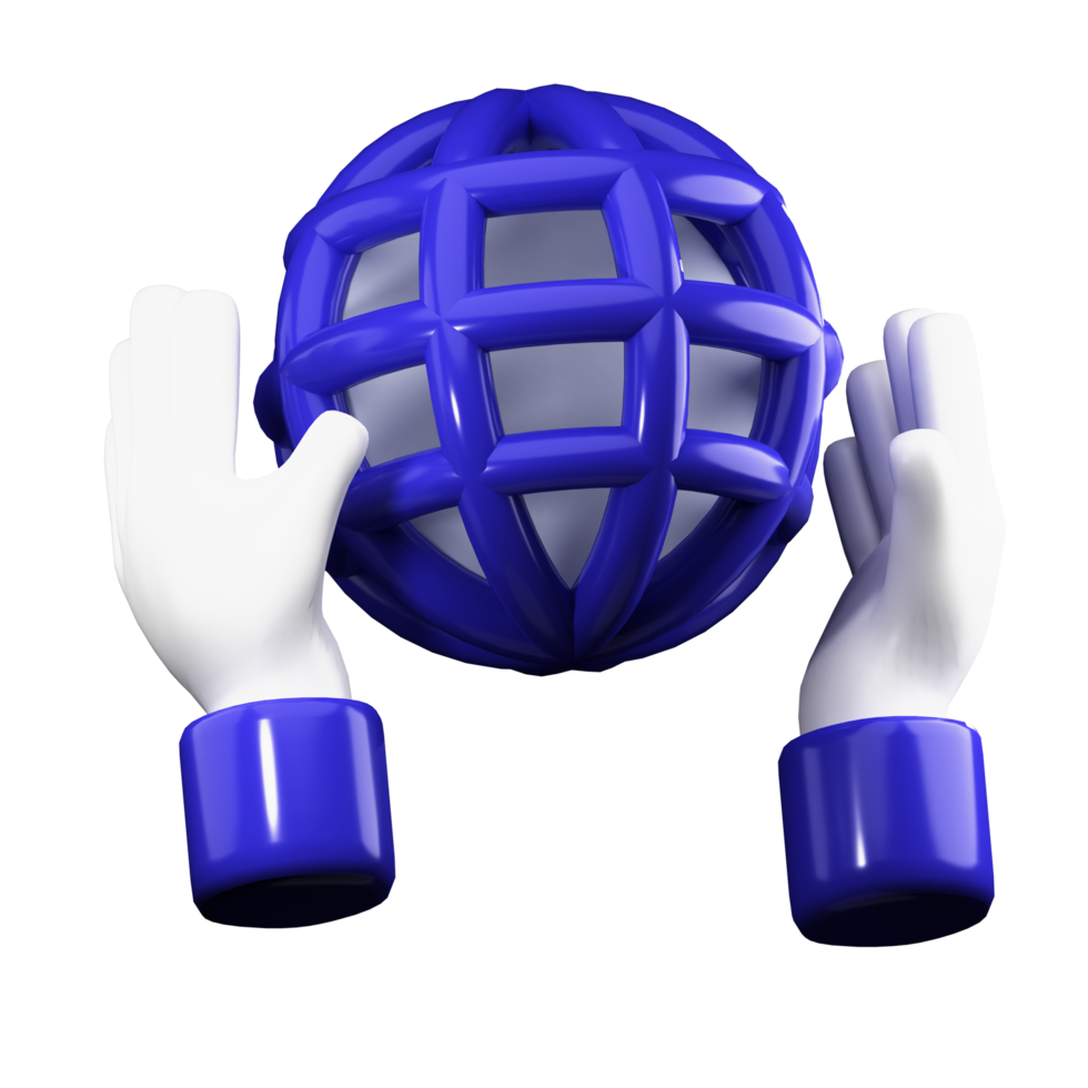 3D Internet Connection PNG Illustration