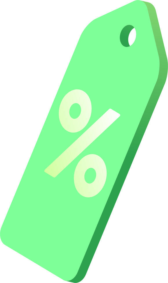 Discount and sale elements, 3D image. png
