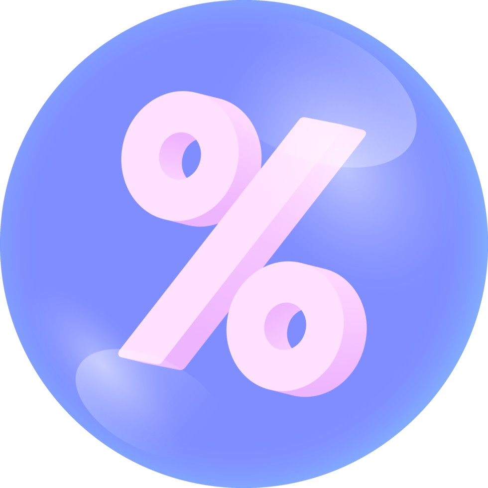 Discount and sale elements, 3D image. png