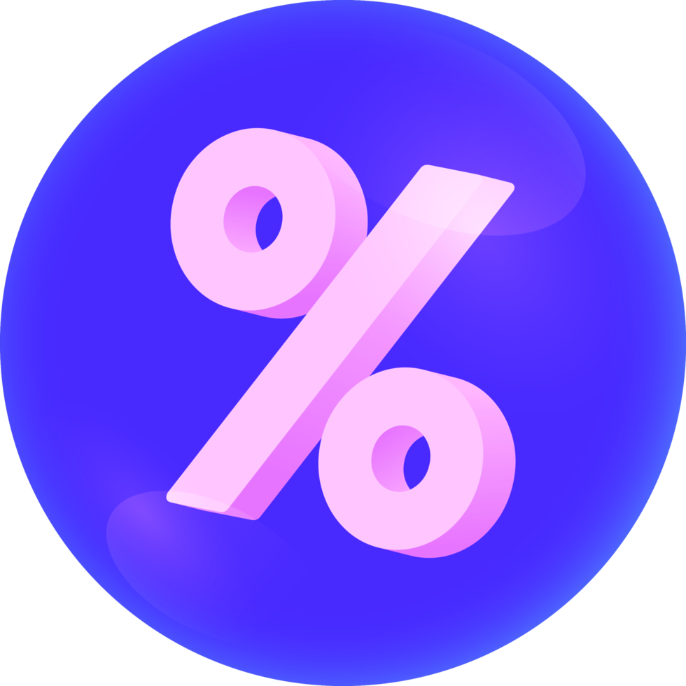 Discount and sale elements, 3D image. png