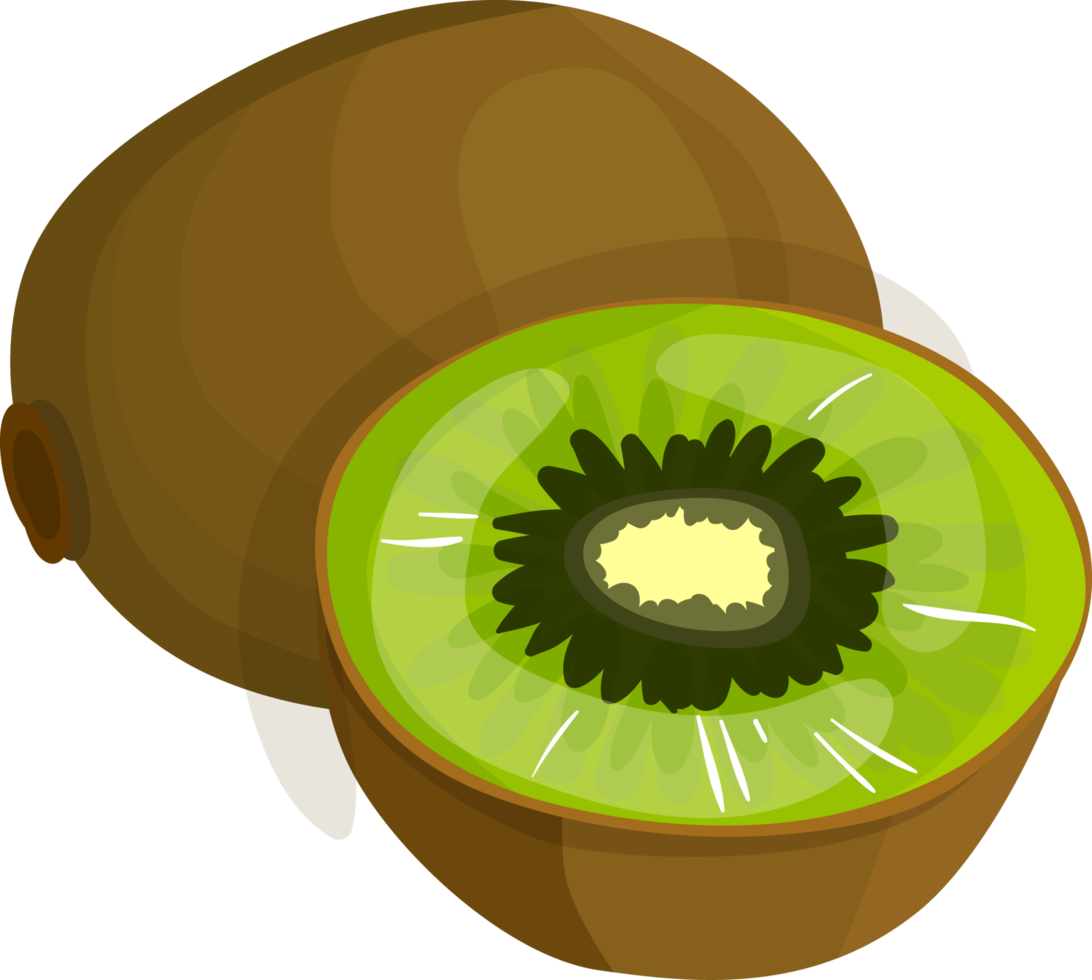 Green whole kiwi and a half. png